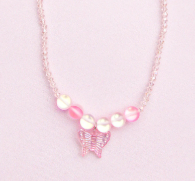 Holo Pink Crystal Necklace