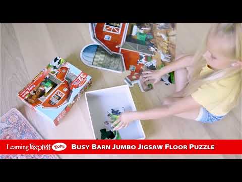 Busy Barn Shaped Floor Puzzle