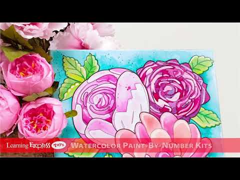 Watercolor Paint by Number Bold Floral