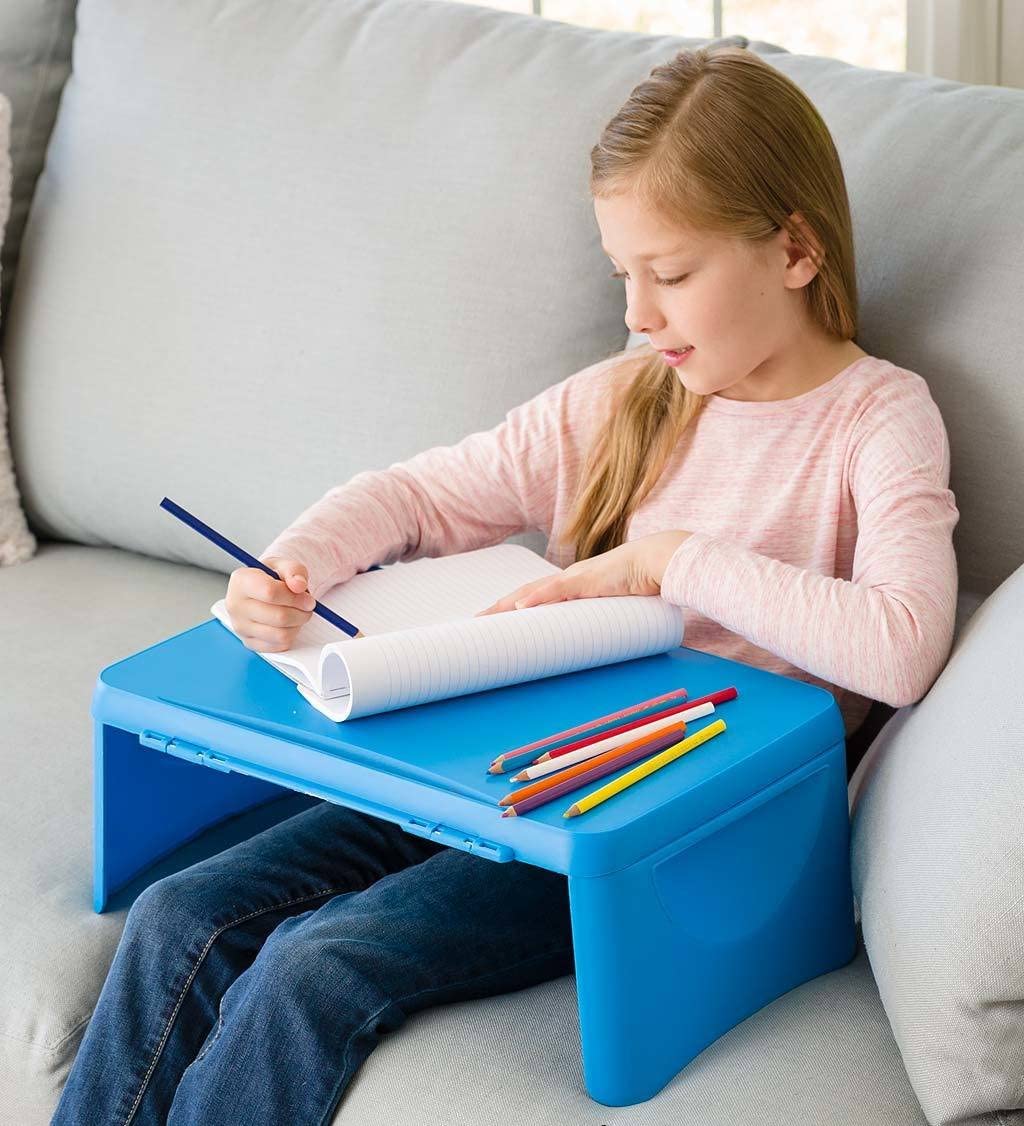 Blue Folding Lap Desk
