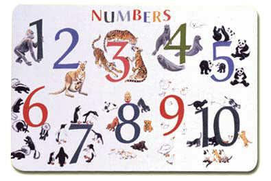 Number/Animal Placemat