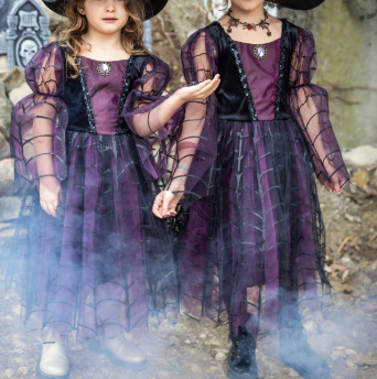 Amethyst the Spider Witch Dress & Hat Size 5-6