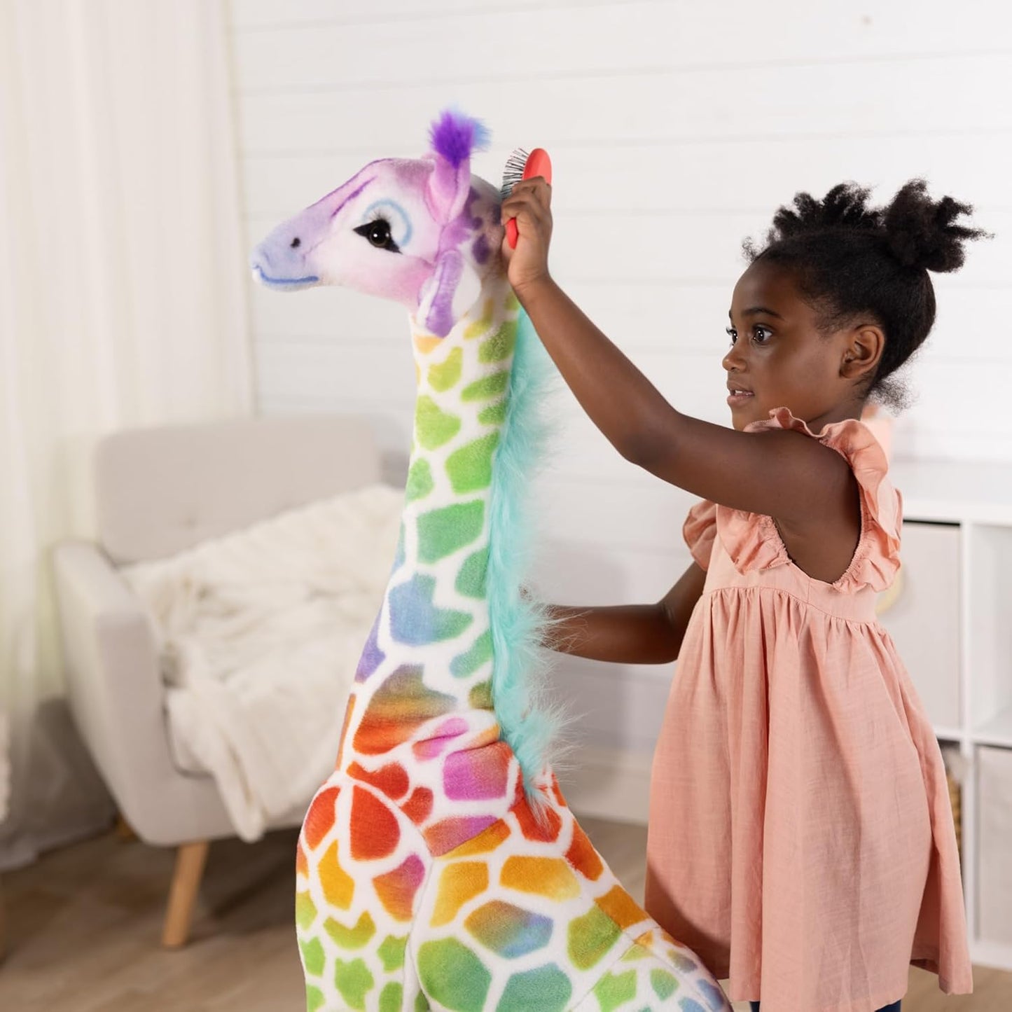 Plush Giraffe Rainbow