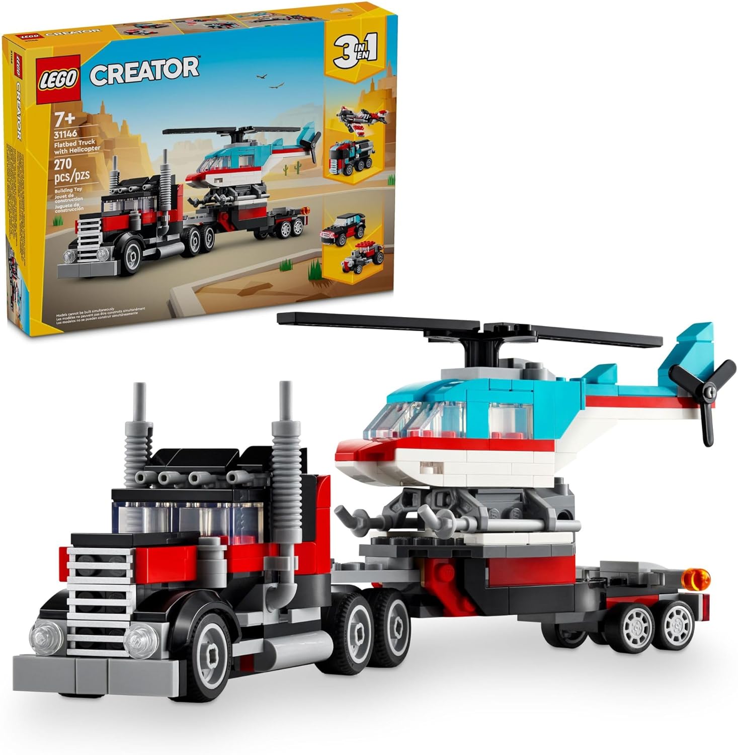 * Flatbed Truck Helicopte