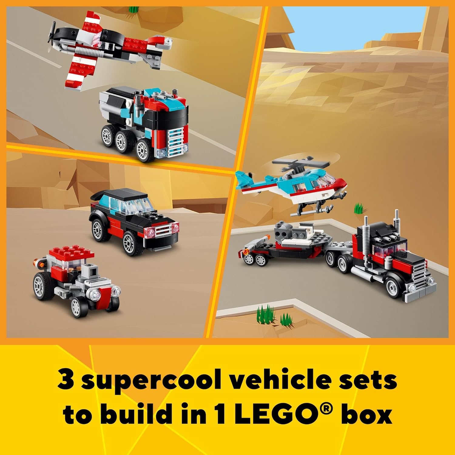 * Flatbed Truck Helicopte