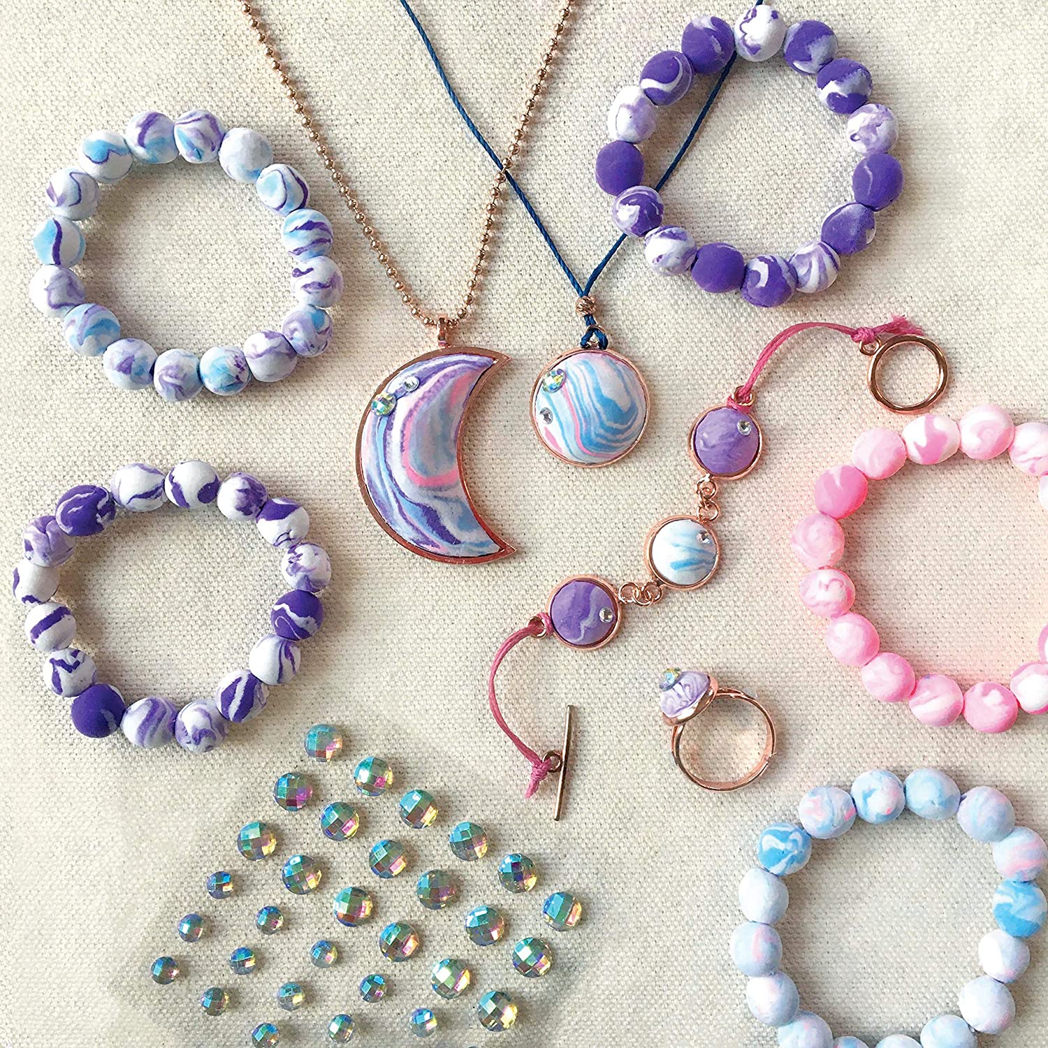 Marble Moon Phase Jewelry