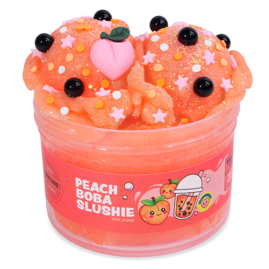 Peach Boba Slushie