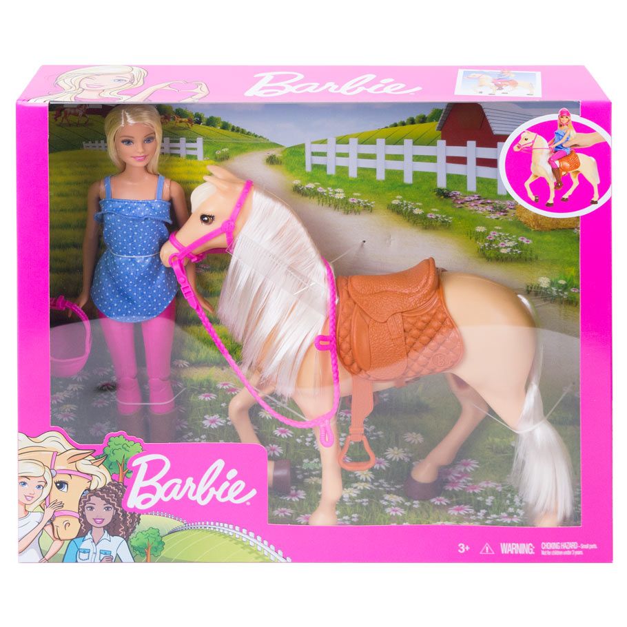 Brb Horse and Doll Blonde