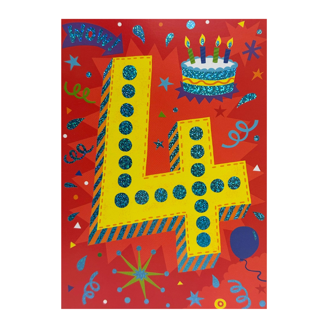 4 Year Old Foil Card