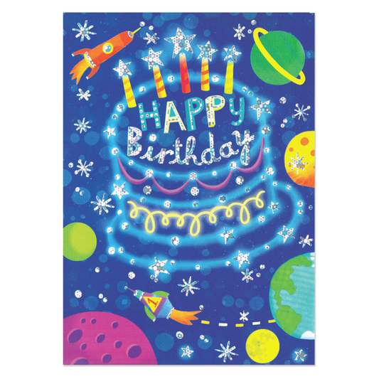 Outer Space Cake Card