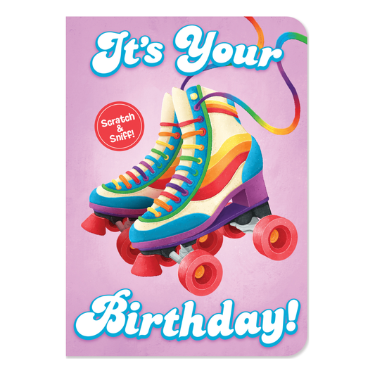 Strawberry Rollerskate Scratch n Sniff Card