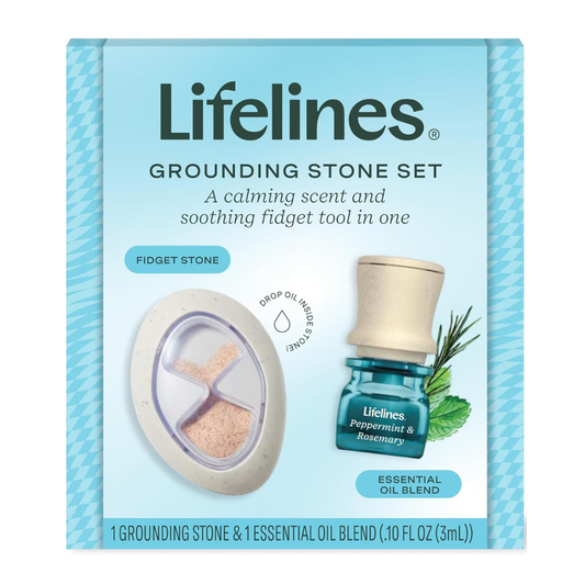 Grounding Stone & Oil Set - Peppermint & Rosemary
