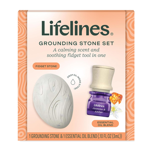 Grounding Stone & Oil Set - Jasmine & Amber